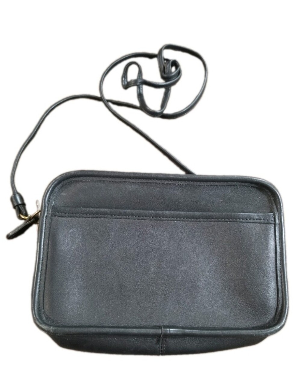 Vtg Coach Carnival Bag 9925 Leather Crossbody Black Minimalist Quiet Luxury
